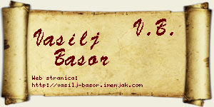 Vasilj Basor vizit kartica